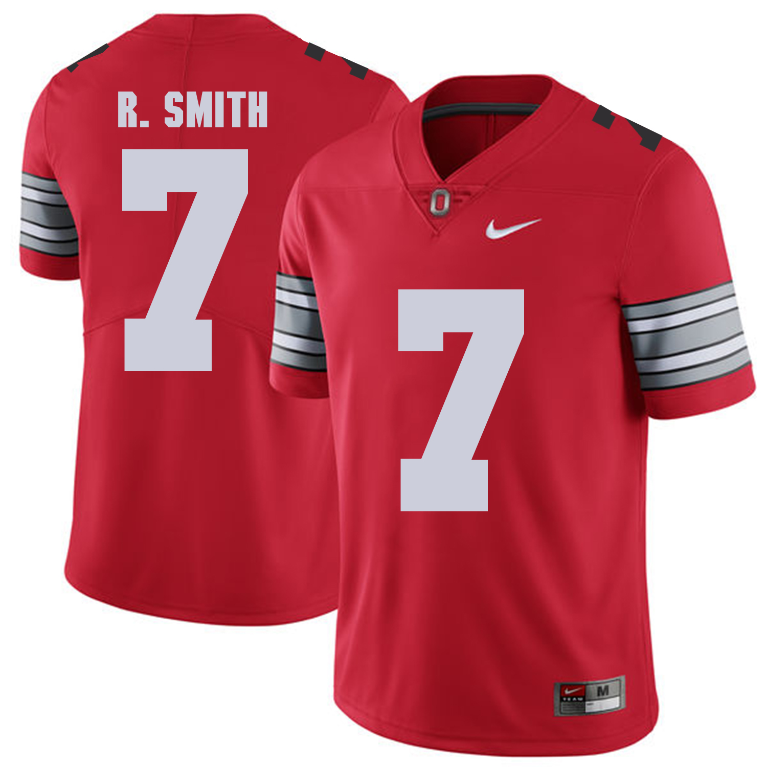 Men Ohio State #7 R.Smith Red Customized NCAA Jerseys